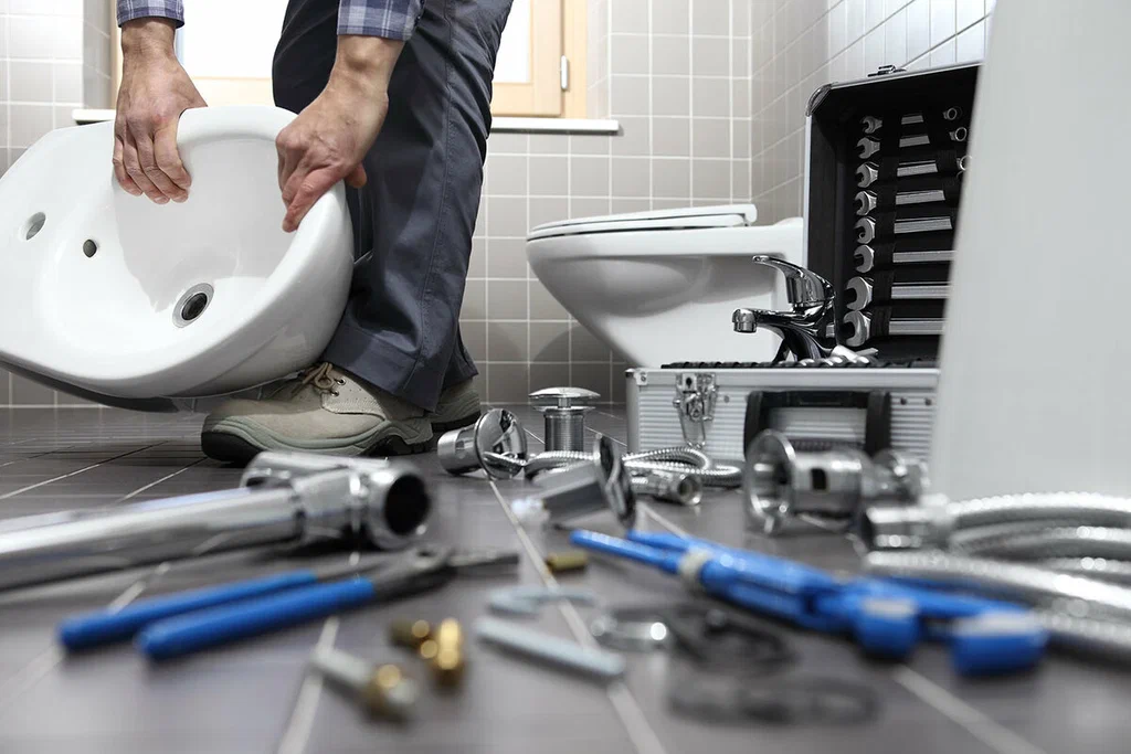 Plumbing tools prepared for a bathroom repair in Winter Springs